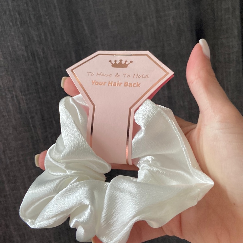 Never used silk scrunchie